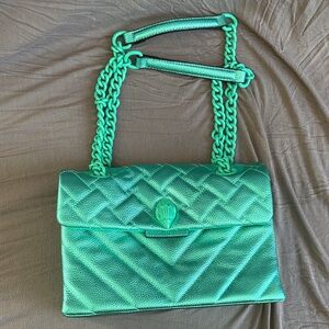 Kurt Geiger Turquoise Quilted Shoulder Bag
